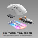 SteelSeries Aerox 3 2022 Edition 18000 DPI Bluetooth Optical Gaming Mouse - Snow
