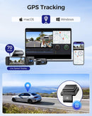 AZDOME M550 Max 4K 3 Channel Dash Cam,STARVIS Sensors, Built-in WiFi GPS, 64GB Card Included, IR Night Vision, WDR, 24H Parking Mode