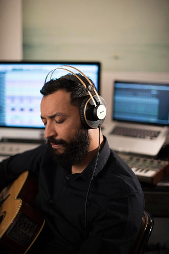 AKG K92 Over-Ear, Closed-Back, Studio Headphones - Matte Black/Gold