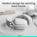 Logitech Zone Vibe 100 Wireless Over Ear Headset with Noise Canceling Microphone - White