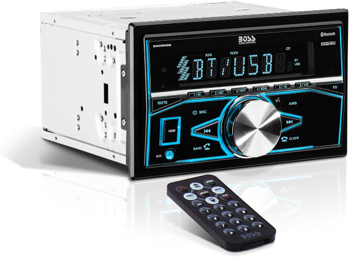 BOSS Audio Systems 820BRGB Car Stereo - Double Din, Bluetooth, (No CD/DVD) MP3/USB AM/FM Radio, Multi Color Illumination