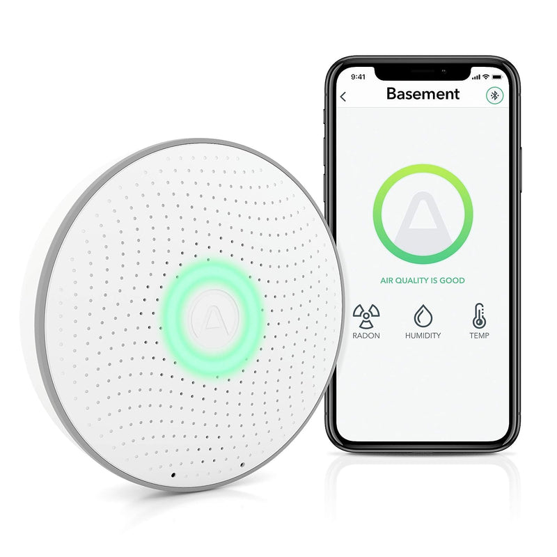 Airthings Wave Radon - Smart Radon Detector with Humidity & Temperature Sensor – Easy-to-Use – Accurate – No Lab Fees – Battery Operated - Free App