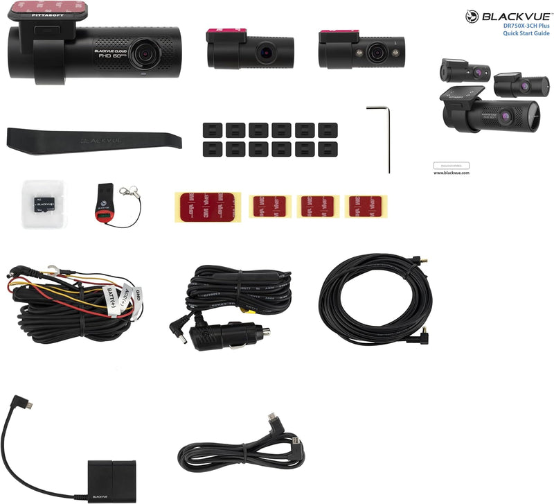 Blackvue DR750X-3CH-PLUS-32 Full HD Dash Cam - 3 Channel