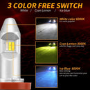 Ampoule LED H11 Ampoule LED H8 pour feux antibrouillard Jaune Bleu Blanc H16 30 W Durée de vie de 50 000 heures, Super pénétration, Plug and Play, Ampoules halogènes de remplacement DRL, Meilleurs feux antibrouillard, Lot de 2