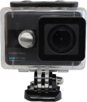 Kaiser Baas X250 Action Camera - Real 1080p/60fps, 4K upscaled, 5 MP, F2.8 6G Lens, 150° FOV, Includes Mount Accessories & Underwater Case