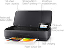 HP OfficeJet 250 All-in-One Portable Printer with Wireless & Mobile Printing, Works with Alexa (CZ992A) Black