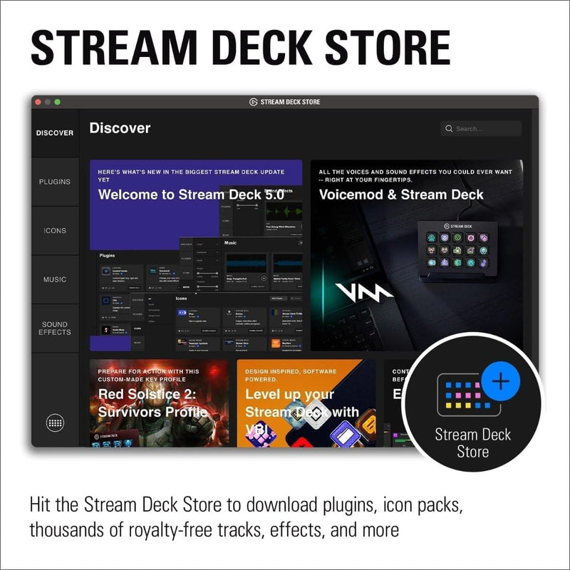 Elgato Stream Deck MK.2 White – Studio Controller, 15 Macro Keys, Trigger Actions in apps and Software Like OBS, Twitch, YouTube and More, Works with Mac and PC, 15 Keys (MK.2) White