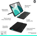 Logitech Flip Folio Keyboard Case for iPad Pro 11" (M4)/Air 11" (M2/M3)/iPad Air (5th Gen) - Graphite