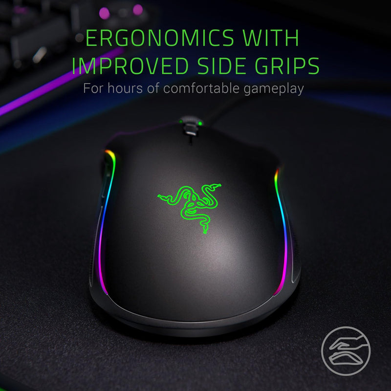 Razer Mamba Elite Wired Gaming Mouse: 16,000 DPI Optical Sensor - Chroma RGB Lighting - 9 Programmable Buttons - Mechanical Switches