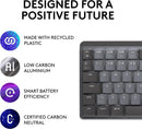 Logitech MX Mechanical Mini Wireless Illuminated Keyboard, Linear Switches, Backlit, Bluetooth, USB-C, macOS, Windows, Linux, iOS, Android, Metal, Graphite
