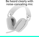 Logitech Zone Vibe 100 Wireless Over Ear Headset with Noise Canceling Microphone - White