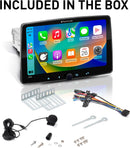Autoradio Planet Audio P100CPA - Apple CarPlay, Android Auto, simple Din, écran tactile 10,1 pouces, Bluetooth, pas de lecteur CD DVD, récepteur radio AM/FM 