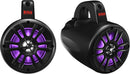 BOSS Audio B40RGB Marine Waketower Speaker System - 500 Watts of Power Per Pair, 250 Watts Each, 4 Inch, Full Range, 2 Way, RGB LED Illumination, Marine Grade, Weatherproof, Sold in Pairs
