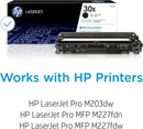 HP 30X (CF230X) High Yield Black Original Toner Cartridge, XL