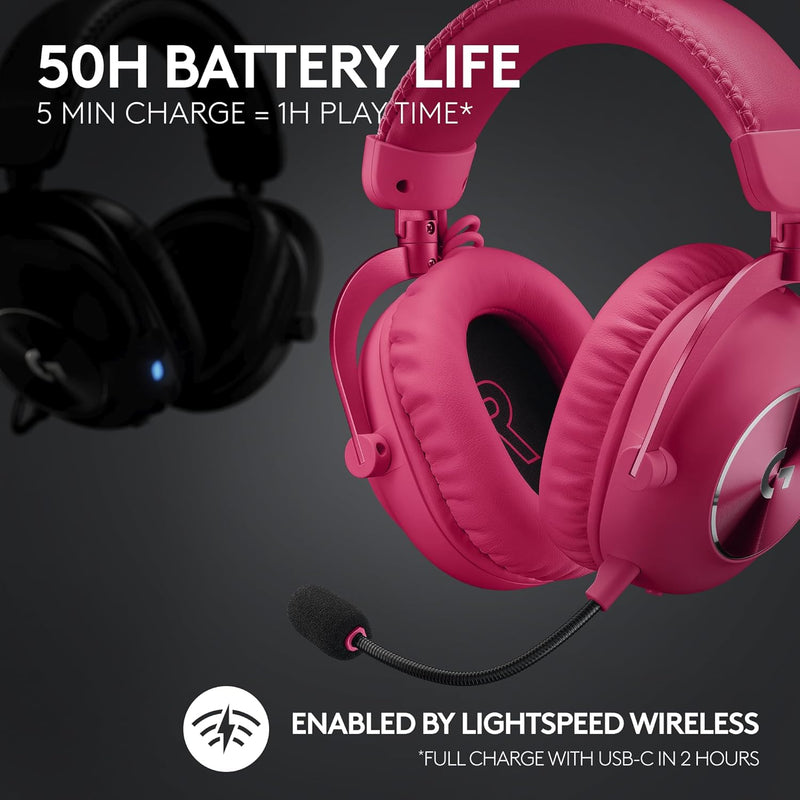 Casque de jeu sans fil Logitech G PRO X 2 LIGHTSPEED - Magenta 