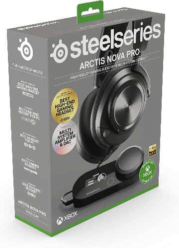 Nouveau casque de jeu multi-système sans fil SteelSeries Arctis Nova Pro pour Xbox - Pilotes Hi-Fi haut de gamme - Annulation active du bruit - Système Infinity Power - Xbox, PC, PS5/PS4, Switch, Mobile