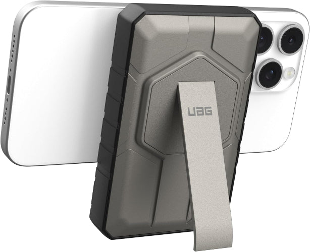 URBAN ARMOR GEAR UAG 10000mAh Power Bank SRGE 20W 2-Port USB-C USB Magnetic Wireless Portable Charger Fast Charging Battery Pack w/Kickstand Compatible with iPhone 16, Galaxy S25, Black/Titanium