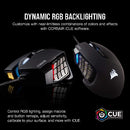 Corsair SCIMITAR RGB ELITE, MOBA/MMO Gaming Mouse, Backlit RGB LED, 18000 DPI, Optical, Black, 1 Pack