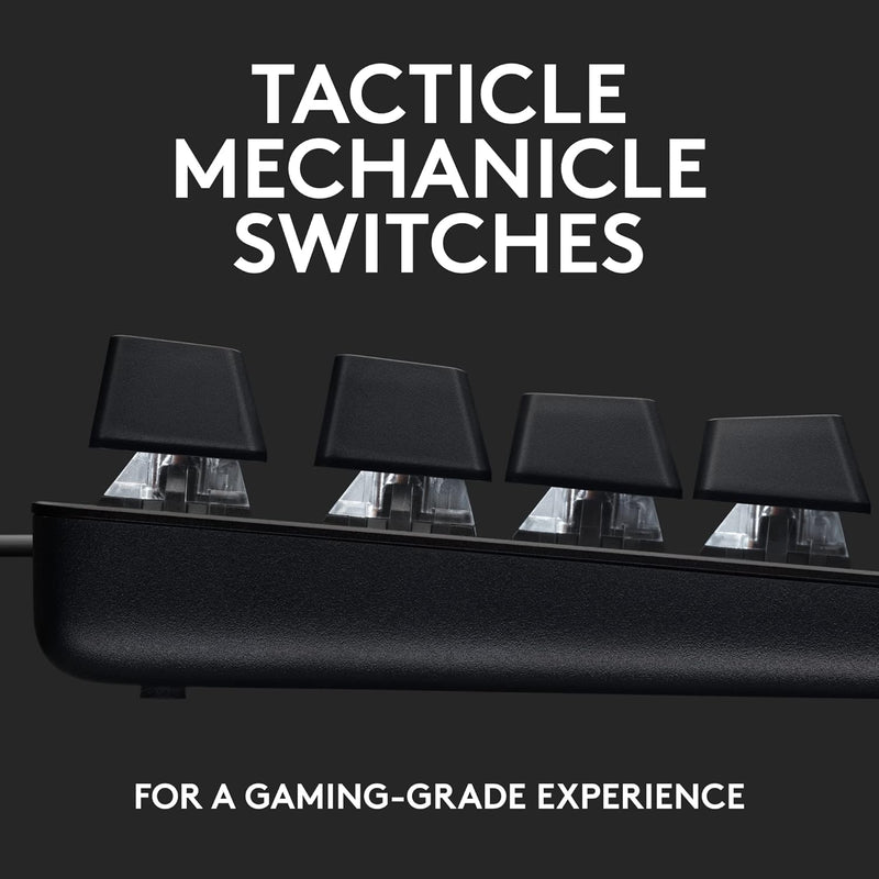 Logitech G413 SE Mechanical Gaming Keyboard – Tactile Switches, Aluminum Top Case