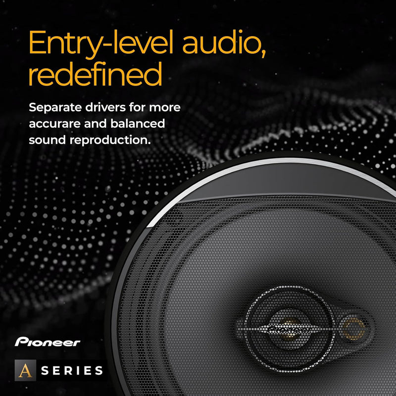 Pioneer TS‑A1371F A‑Series 5‑1/4″ 3‑Way Coaxial Car Speakers – 300 W Peak / 50 W RMS – Pair