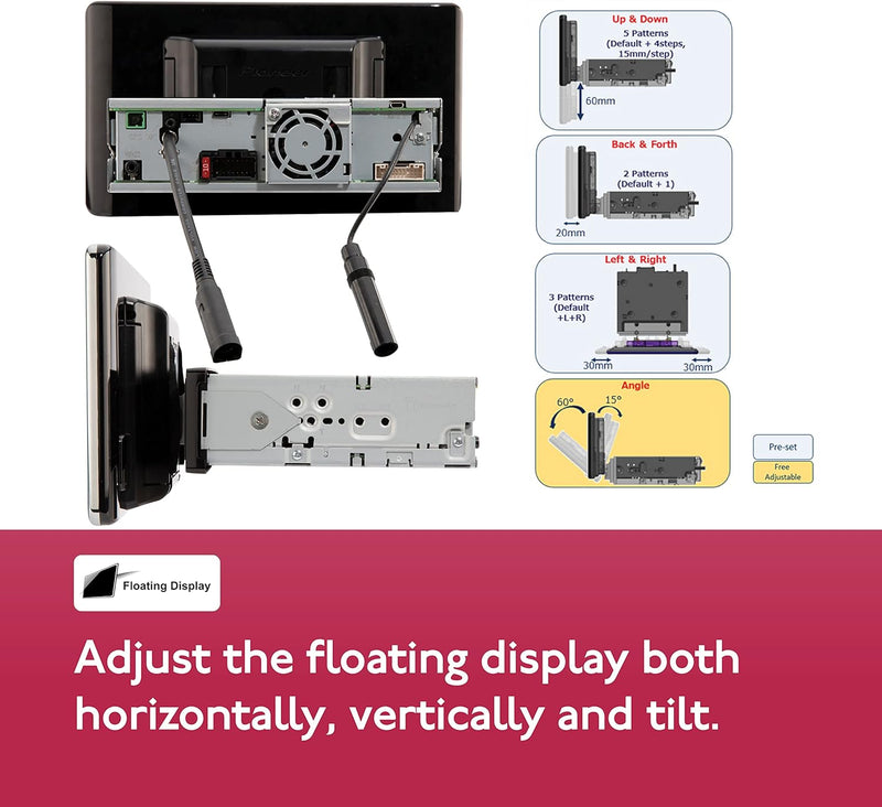 Pioneer DMH-WT8600NEX Multimedia Receiver With 10.1 Inch HD Capacitive Touch Floating Display