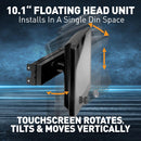 Autoradio Planet Audio P100CPA - Apple CarPlay, Android Auto, simple Din, écran tactile 10,1 pouces, Bluetooth, pas de lecteur CD DVD, récepteur radio AM/FM 