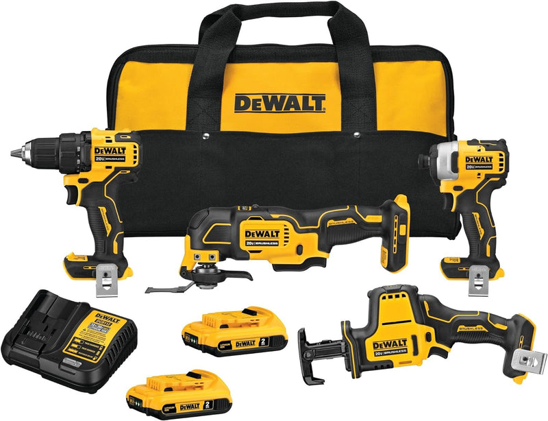 DEWALT DCK489D2 Atomic 20V MAX Brushless Cordless 4-Tool Combo Kit