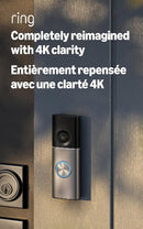 Ring Wired Doorbell 4K Pro (Newest Model), Retinal 4K with wide-angle video, 10x Enhanced Zoom, and Night Vision, Deep Silver