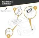 SCOSCHE WBUSSPF43 Wireless Solar Powered Backup Camera System with 4.3” Color Dash Monitor and License Plate Frame for Cars, Trucks and SUV’s