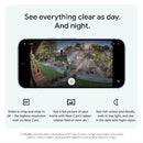 Google Nest Cam 2nd Gen Wired Outdoor Security Camera with 2K Video and Gemini - Snow