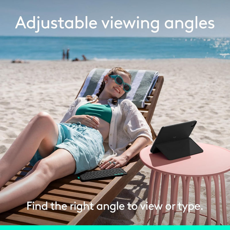 Logitech Flip Folio Keyboard Case for iPad Pro 11" (M4)/Air 11" (M2/M3)/iPad Air (5th Gen) - Graphite