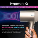 Shark HD102C Blow Dryer HyperAIR Fast-Drying with IQ 2-in-1 Concentrator, Ionic, No Heat Damage, for All Hair Types, Stone - Bass Electronics