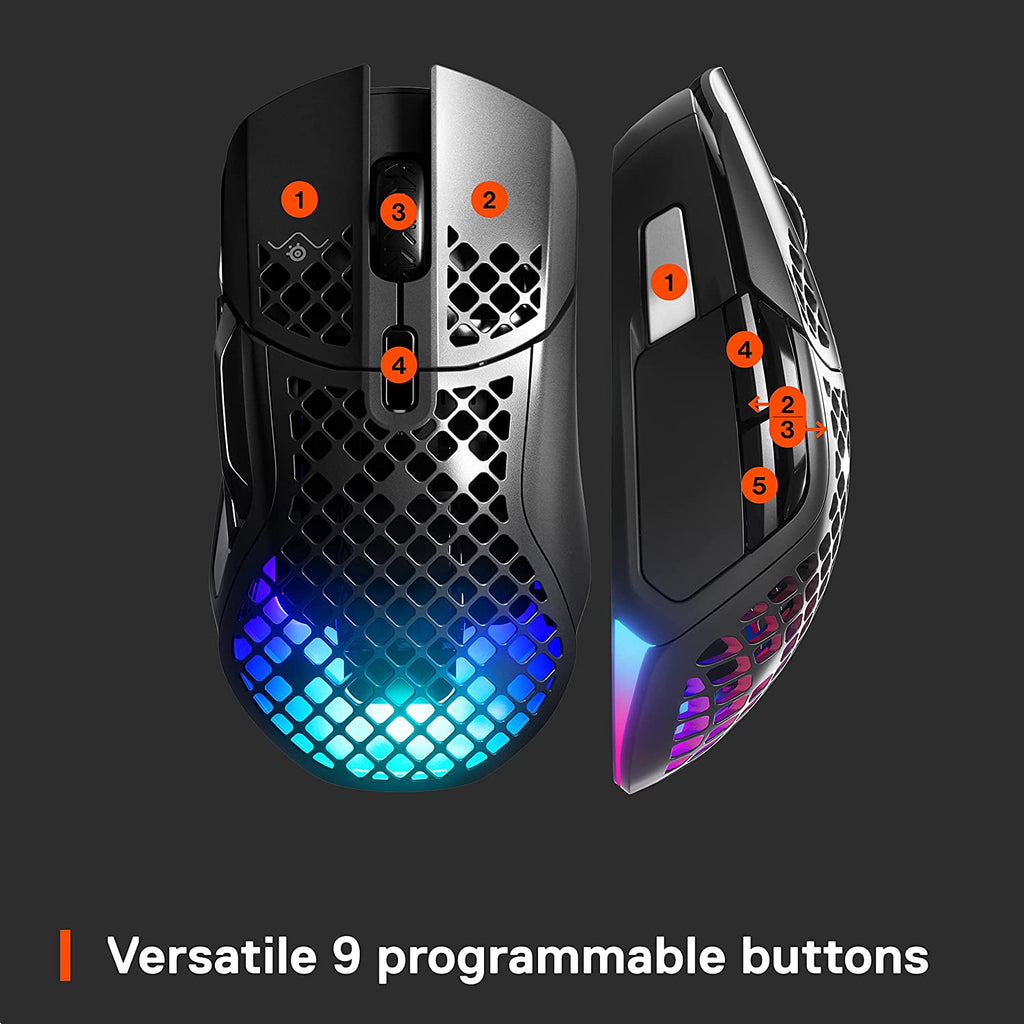 SteelSeries Aerox 5 Wireless - Lightweight Wireless Gaming Mouse - 180