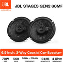 JBL Stage3 68MF 6-1/2" 3-Way Car Speakers – 70W RMS, 560W Peak, 4 Ohm, JBLSPKS368MF