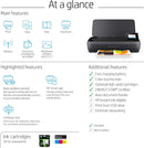 HP OfficeJet 250 All-in-One Portable Printer with Wireless & Mobile Printing, Works with Alexa (CZ992A) Black