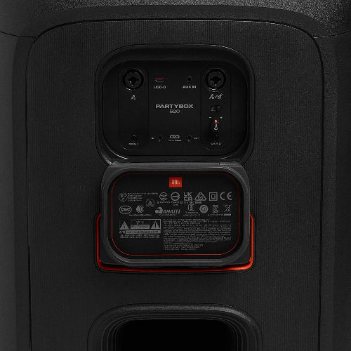 JBL PartyBox 520 Portable Battery‑Powered Party Speaker – Black