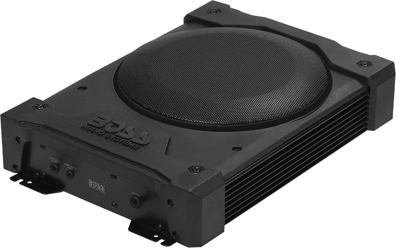Boss Audio BPS80 - 8inch Low-Profile Amplified Marine/Weatherproof Underseat Subwoofer w/Remote Subwoofer Control