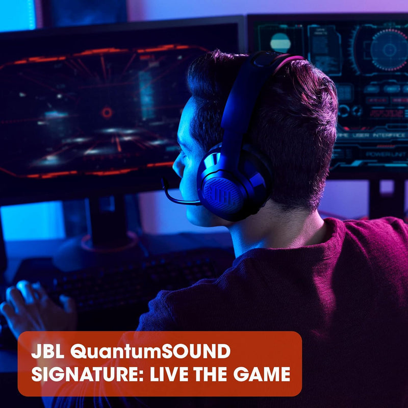 JBL Quantum 350 Wireless Gaming Headset – 2.4GHz Lag-Free Audio, Detachable Mic, 22-Hour Battery, PC/PS4/PS5 Compatible