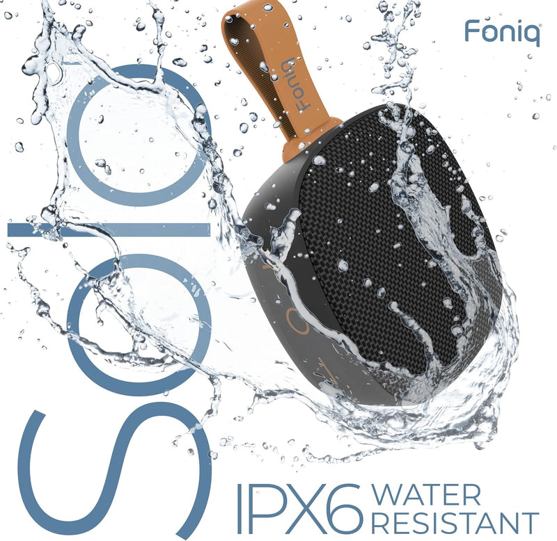 Foniq Solo IPX7 Waterproof Portable Wireless Speaker with FM Radio and Up-to 12 Hours of Battery Life