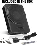 Boss Audio SLIM10 Elite Series 10 Inch Powered Car Subwoofer - Low Profile, Remote Subwoofer Control, Built in Amp, Under Seat