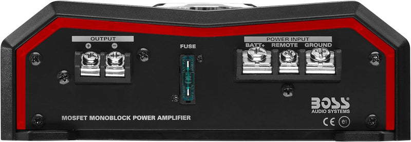 BOSS ELITE BE1500.1 Monoblock Car Amplifier – 1500 Watts, 2/4 Ohm Stable, Class A/B, MOSFET Power Supply, Great for Subwoofers
