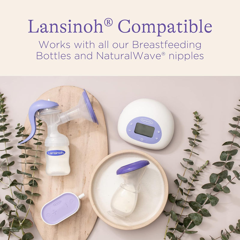 Lansinoh Compact Single Electric Breast Pump for Breastfeeding Moms, Portable, Includes Baby Bottle to Collect Breastmilk for Baby - NEW OPEN BOX