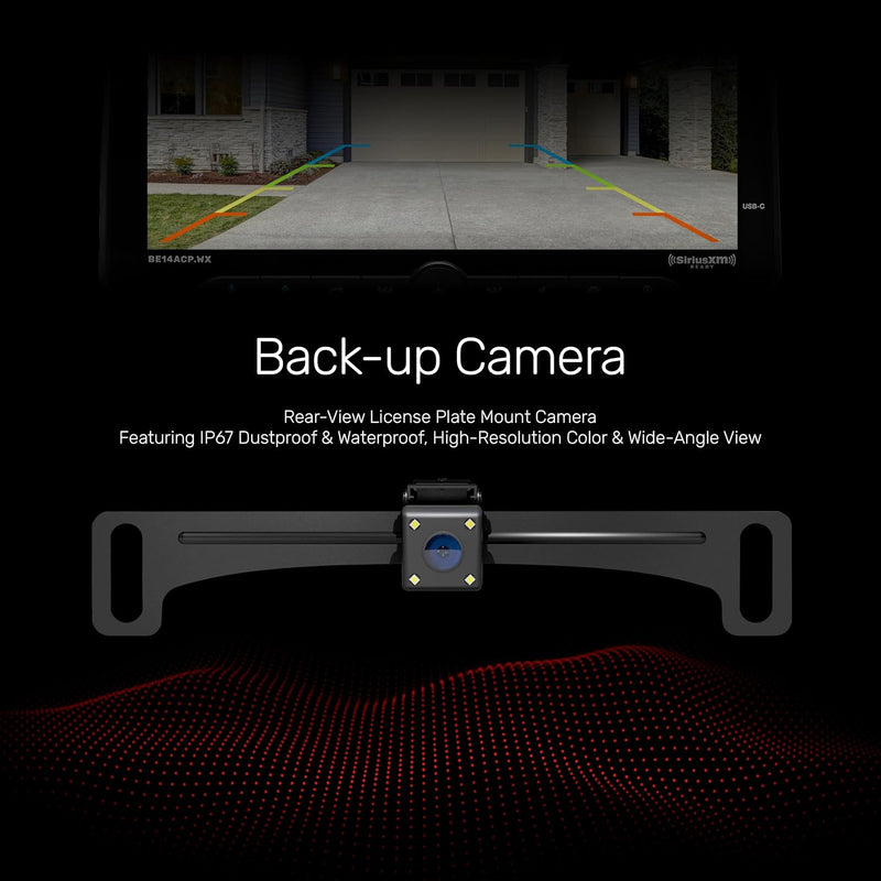 BOSS Audio Systems ELPC40B License-plate-mount backup camera with parking lines