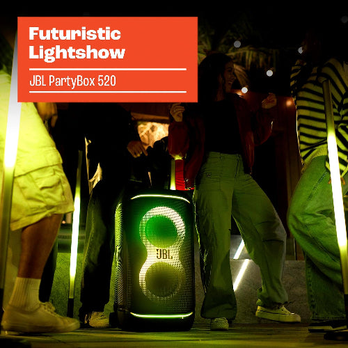 JBL PartyBox 520 Portable Battery‑Powered Party Speaker – Black