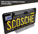 SCOSCHE WBUSSPF43 Wireless Solar Powered Backup Camera System with 4.3” Color Dash Monitor and License Plate Frame for Cars, Trucks and SUV’s