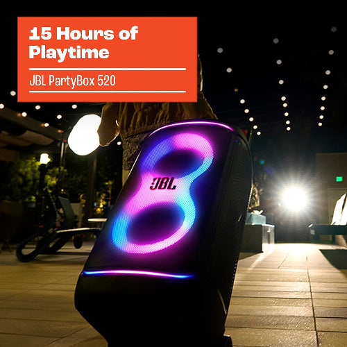 JBL PartyBox 520 Portable Battery‑Powered Party Speaker – Black