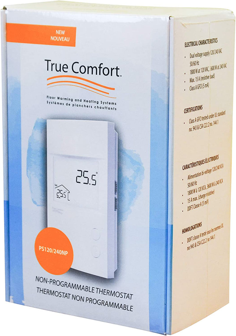 TRUE COMFORT PS120/240NP Non-programmable Thermostat