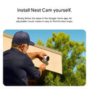 Google Nest Cam 2nd Gen Wired Outdoor Security Camera with 2K Video and Gemini - Snow