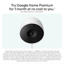 Google Nest Cam 2nd Gen Wired Outdoor Security Camera with 2K Video and Gemini - Snow