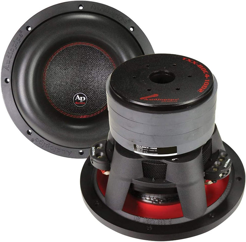 Audiopipe TXX-BDC4-10D2 Dual 2 ohm Subwoofer - Quad Stack 1800 Watts